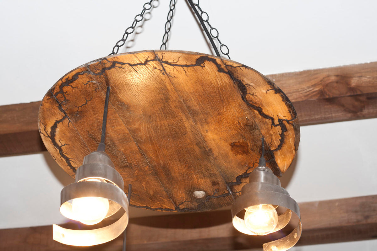 Wine barrel ceiling lights - Rustic pendant light – Black Sea Lighting