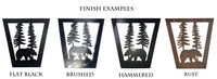 Rustic five lights fixture - Bears - Wildlife pendant light - Cabin lights