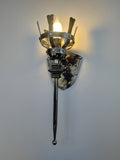 Castle style wall torch sconce. Iron medieval lighting
