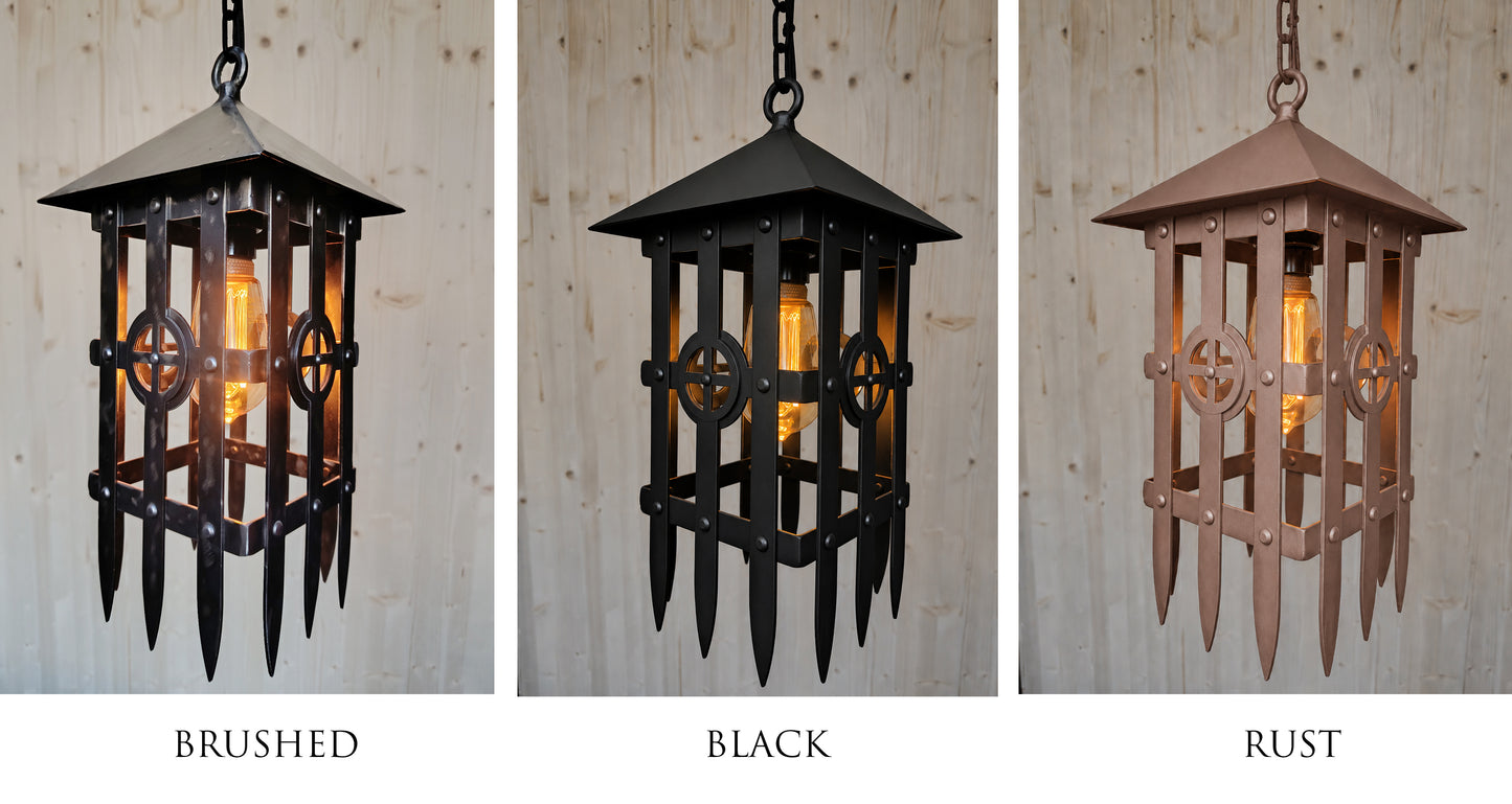 Medieval wrought iron lantern