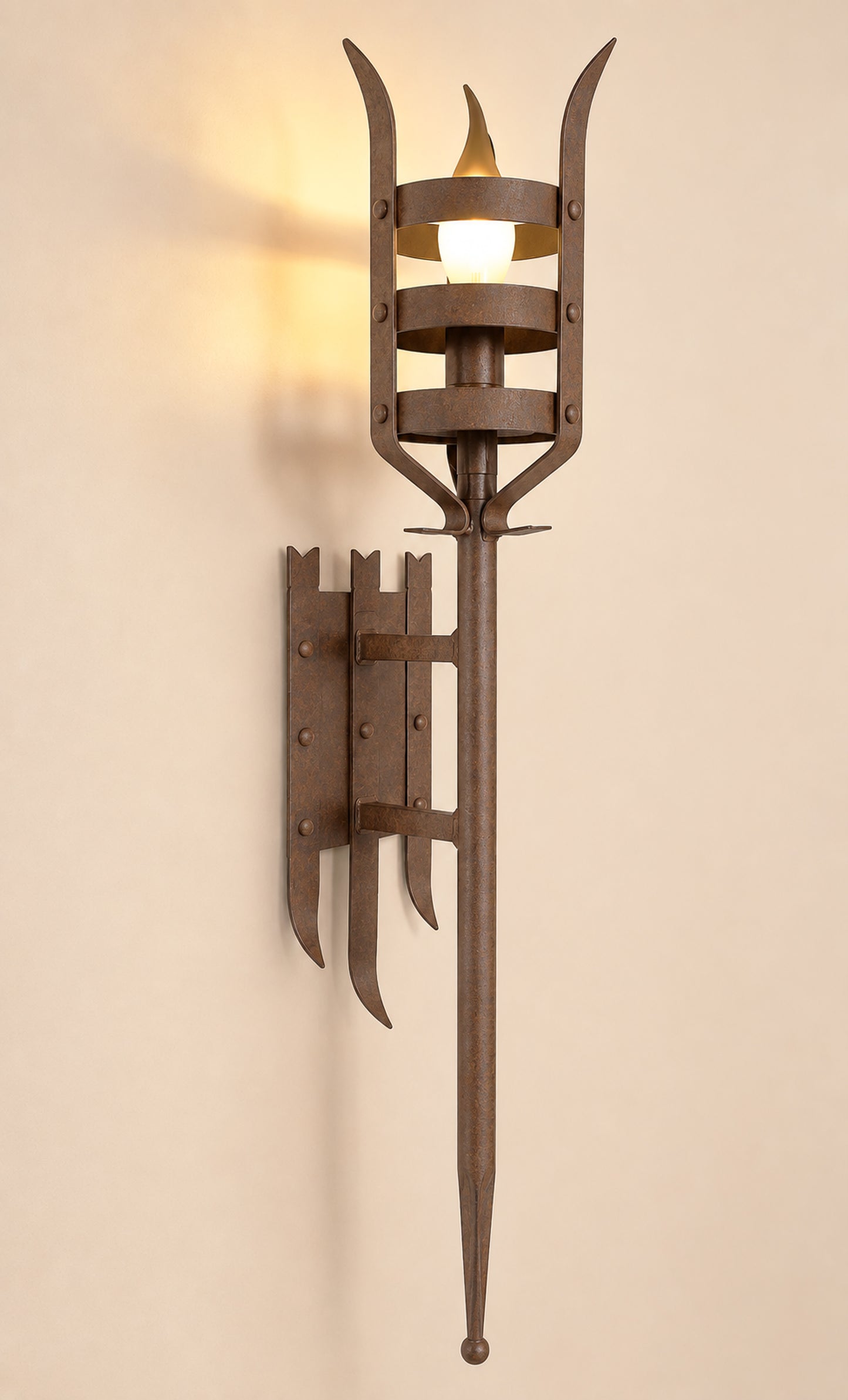 Medieval Torch Wall Sconce - Viking decor light