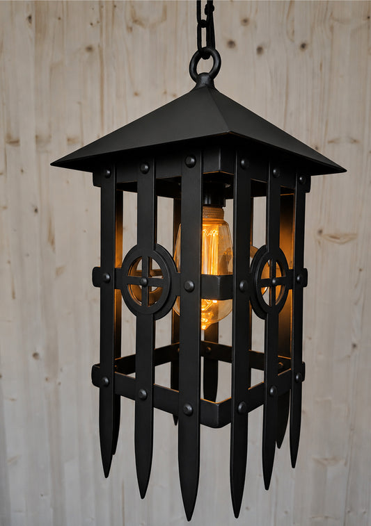 Medieval wrought iron lantern