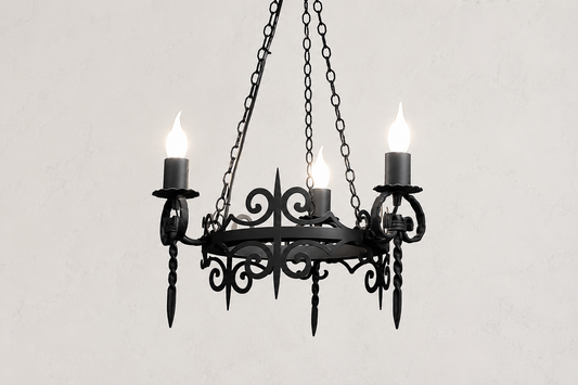 Wrought Iron Gothic Chandelier