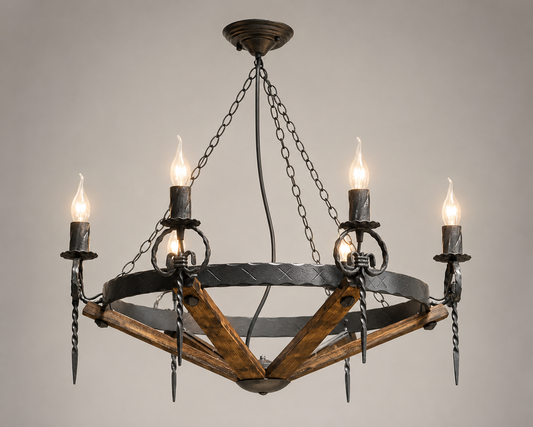 Wrought iron chandelier lighting - Regal II