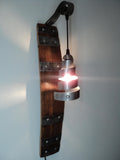 Rustic wall light - Wine barrel sconce