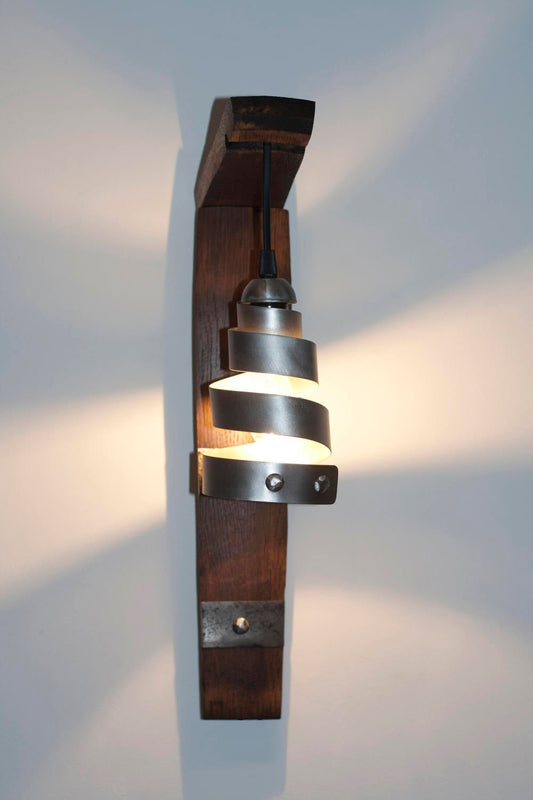 Wine barrel wall light - Rustic wall sconce