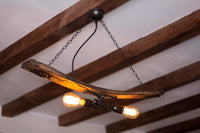 Wine barrel stave light fixture - Rustic ceiling light