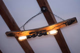 Wine barrel stave light fixture - Rustic ceiling light