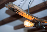 Wine barrel stave light fixture - Rustic ceiling light