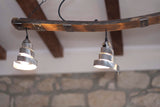 Rustic barrel ceiling light - Wine barrel light fixture