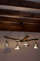 Rustic ceiling light - Wine barrel light fixture