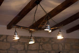 Rustic ceiling light - Wine barrel light fixture