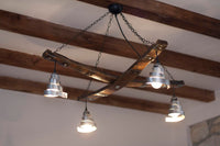 Rustic ceiling light - Wine barrel light fixture