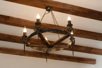 Rustic wrought iron chandelier lighting - Regal I