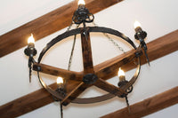 Rustic wrought iron chandelier lighting - Regal I