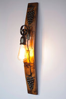 Barrel wall light fixture - Wine barrel sconce