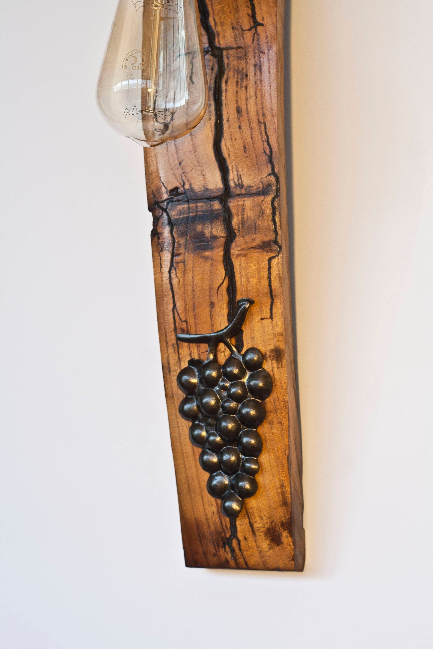 Barrel wall light fixture - Wine barrel sconce