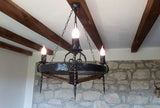 Wrought iron chandelier lights - Regal III