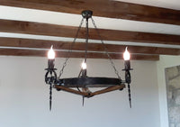 Wrought iron chandelier lights - Regal III