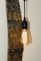 Wine Barrel Sconce - Rustic Wall Light - Wine room lighting - Rustic Pendant Light