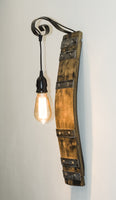 Wine Barrel Sconce - Rustic Wall Light - Wine room lighting - Rustic Pendant Light