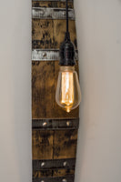 Wine Barrel Sconce - Rustic Wall Light - Éclairage de la cave à vin - Suspension rustique