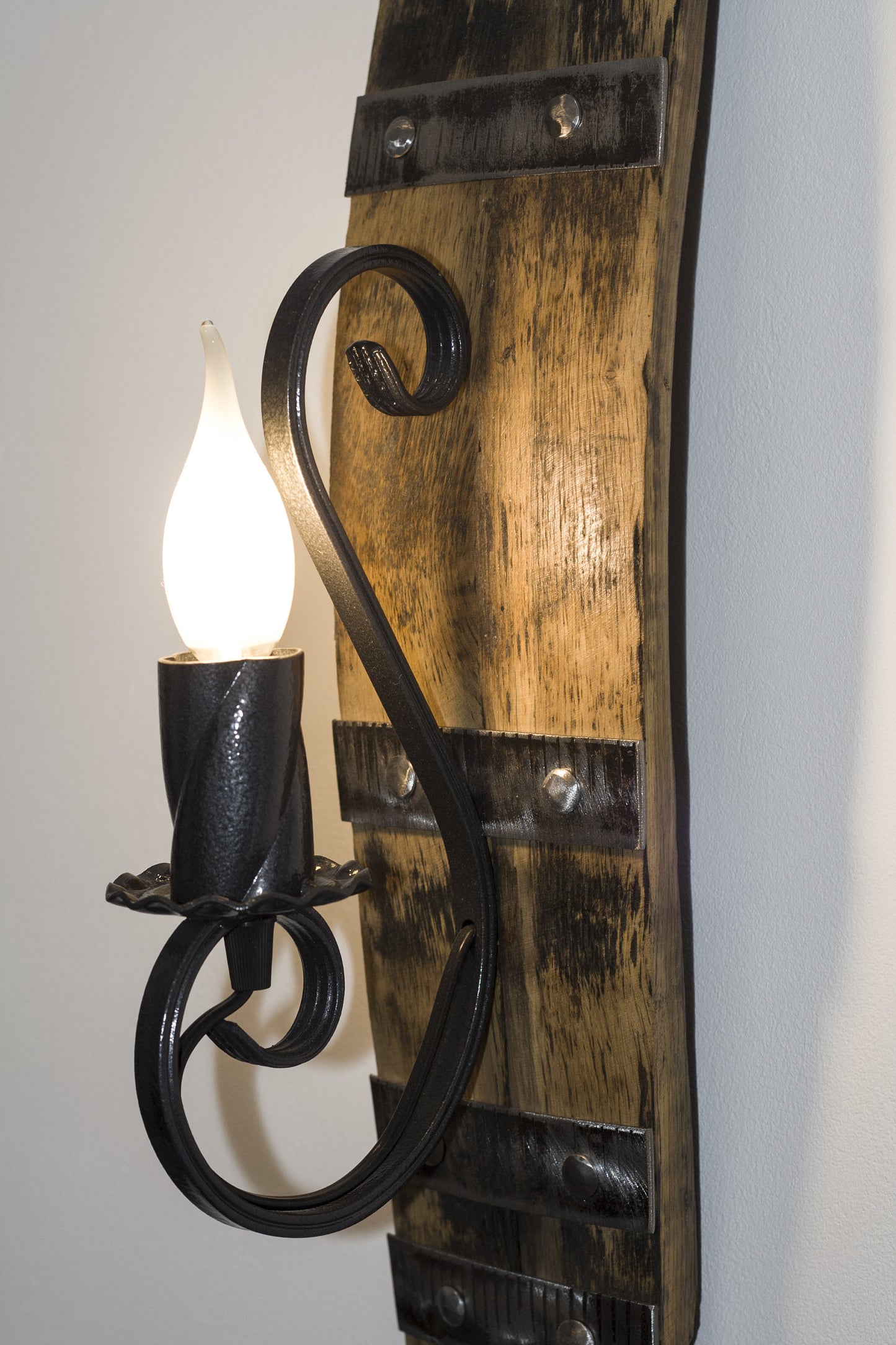  Rustic wall light - Rustic Light fixture - Wine Barrel Lamp