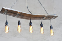 Rustic Ceiling Lights - Wine barrel pendant light -  Five lights Chandelier