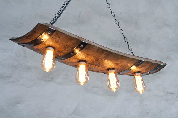 Rustic barrel ceiling lights - Wine barrel lighting fixture