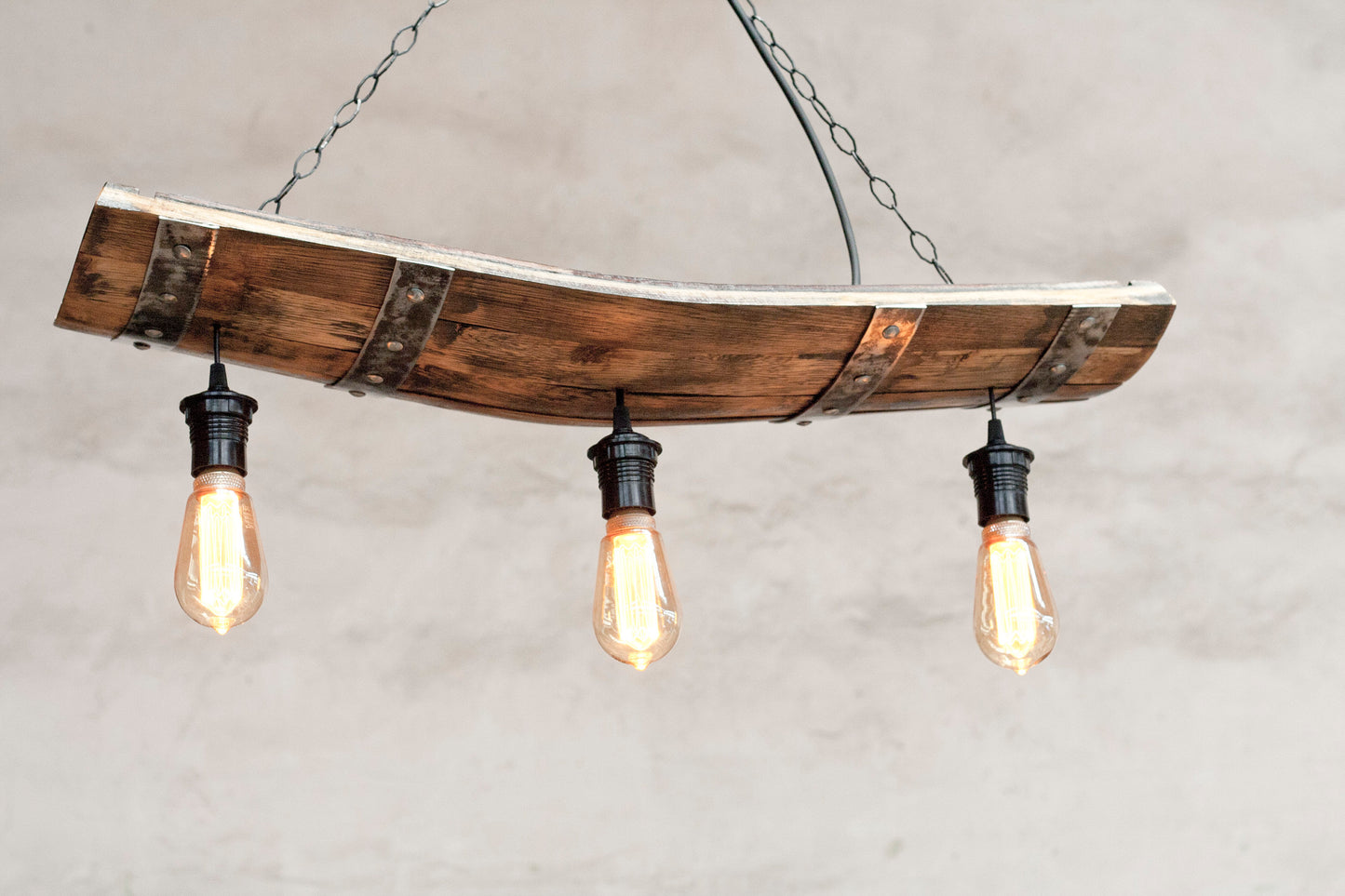 Plafonniers rustiques - Luminaire tonneau de vin