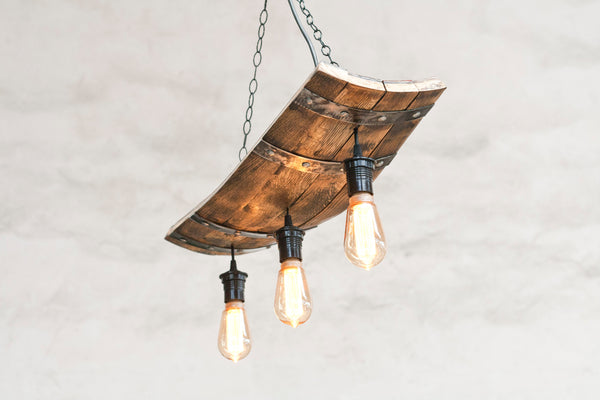 Rustic ceiling lights - Wine barrel light fixture