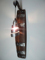 Rustic wall light - Wine barrel sconce