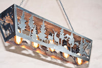 Five light rustic light fixture - Deers