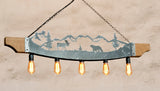 Rustic Pendant Lights Bear and Moose Cabin Lighting