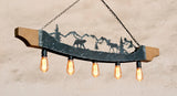 Rustic Pendant Lights Bear and Moose Cabin Lighting