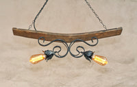 Rustic ceiling lights. Barrel lights. Rustic light fixture