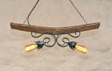 Rustic ceiling lights. Barrel lights. Rustic light fixture