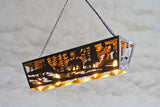 Rustic five lights fixture - Cabin lights - Bear themed