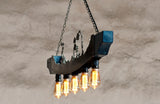 Rustic Five lights Fixture - Fish and Ocean Chandelier - Rustic Ceiling Lights - Ceiling Lights