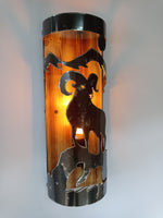 Applique murale rustique - Ram - Applique de cabine - Log House Lighting - Lodge Lights