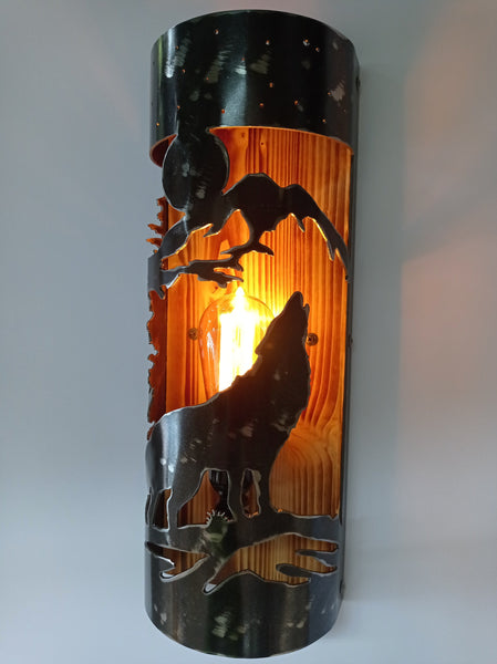 Rustic wall light - Wolf