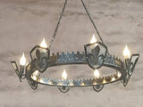 Iron chandelier lights - Fleur de Lis