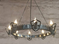 Iron chandelier lights - Fleur de Lis