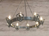 Iron chandelier lights - Fleur de Lis