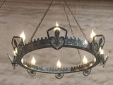 Iron chandelier lights - Fleur de Lis